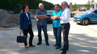 Im Gespr�ch mit den Gesch�ftsf�hrern Armin Killmayer und Michael M��ner sowie dem Gesch�ftsf�hrer des GaLaVerbandes Herrn Bierig 