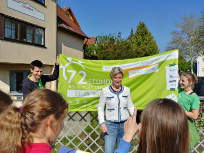 ...und der 72 Stunden Aktion. Toll wie sich junge Leute engagieren!